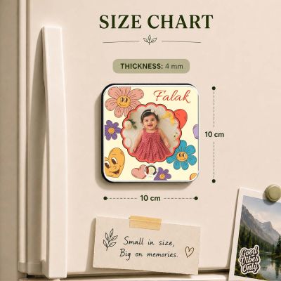 Personalised Birthday Gift for Baby Girl Customized Musical Fridge Magnet with Photo and Song  Audio Message Gift Rechargeable Sound Magnet